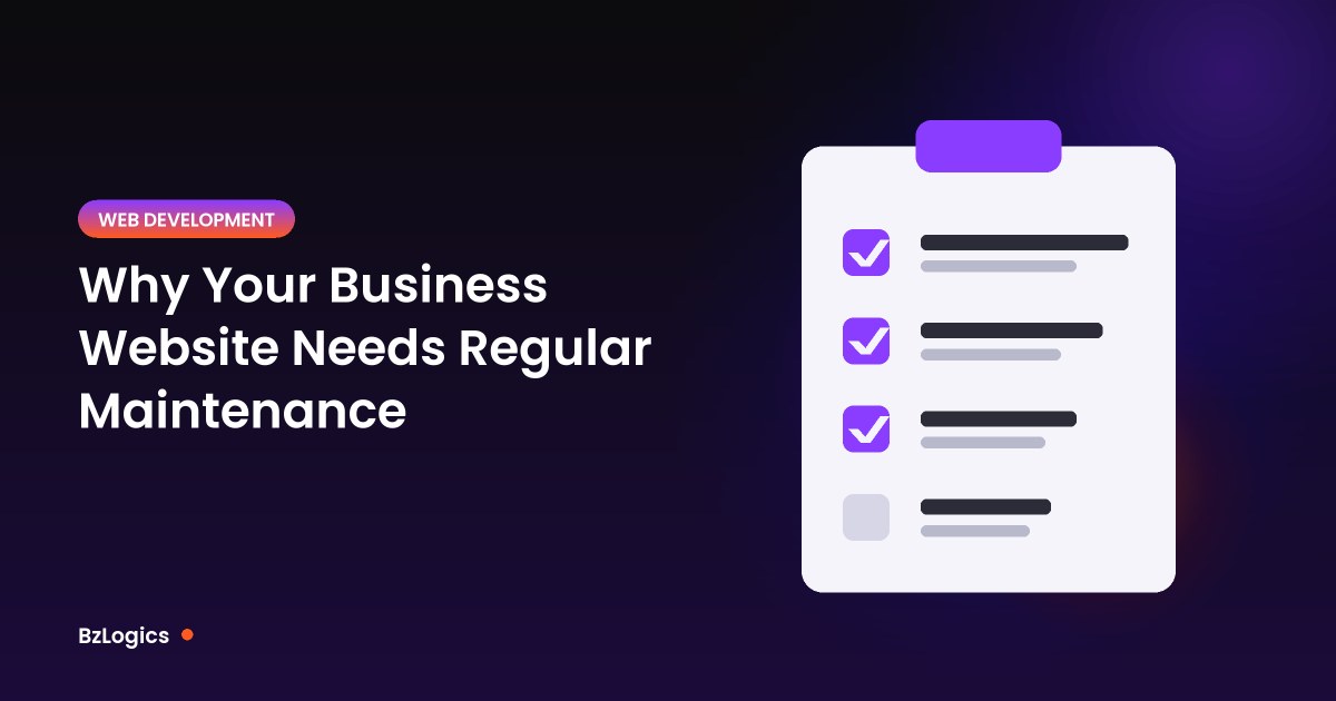 Illustration of a clipboard checklist with ticked items for the article: Why Your Business Website Needs Regular Maintenance